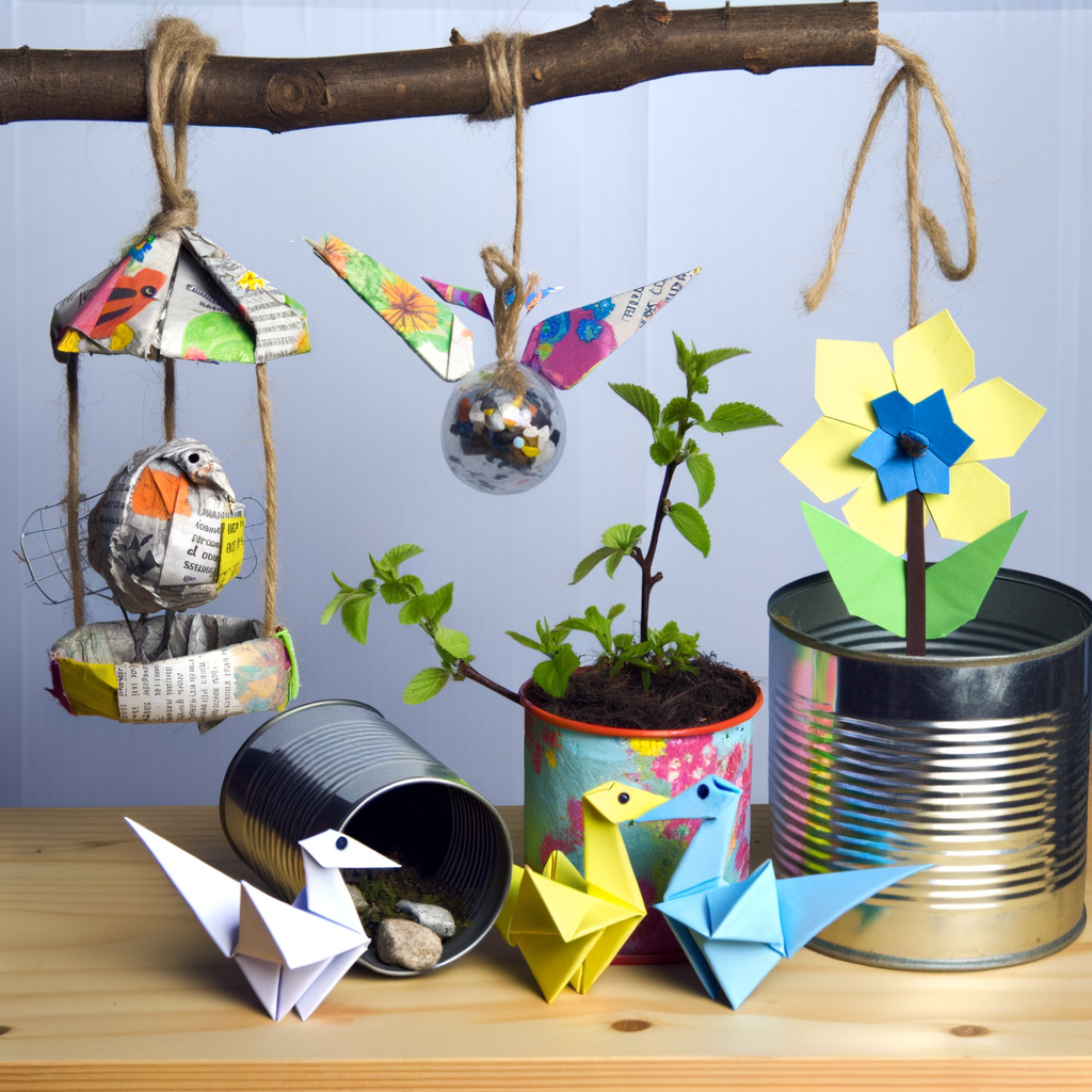 Recycled crafts for Earth Day